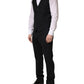 Black Wool 2 Buttons Formal 3 Piece Men Suit