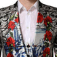 Black Floral 2 Buttons Formal 3 Piece Suit