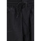 Black Nylon Casual Pants