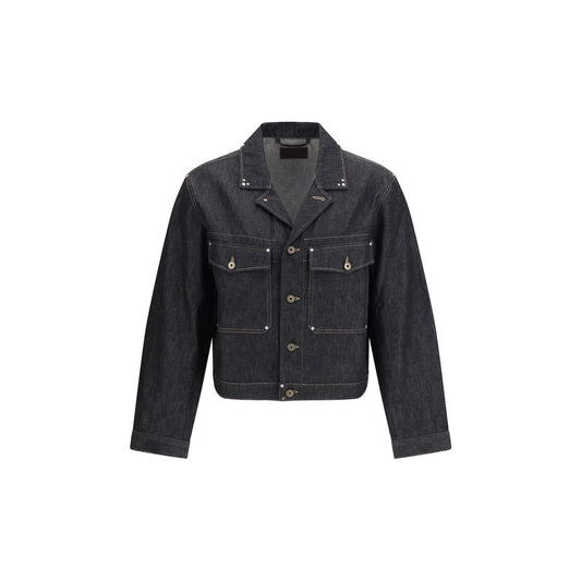 Black Cotton Denim Jacket