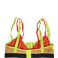 Yellow Nylon Layered Lace Balconnet Bra Underwear