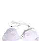 White Halter Top High Waist Bikini Bottom Swimwear