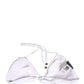 White Halter Top High Waist Bikini Bottom Swimwear