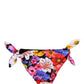 Black Floral Print Swimsuit Bikini Bottom Swimwear