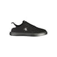 Black Polyester Athletic Sneakers