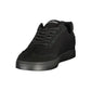 Black Polyester Athletic Sneakers