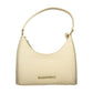Beige Polyurethane Women's Bag with Adjustable Shoulder Strap