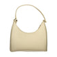 Beige Polyurethane Women's Bag with Adjustable Shoulder Strap