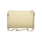 Beige Polyurethane Women's Bag with Removable Chain Shoulder Strap