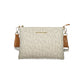 Beige Polyurethane Women's Bag with Zip Closure and Strap