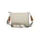 Beige Polyurethane Women's Bag with Zip Closure and Strap
