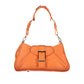 Orange Polyurethane Women's Bag
