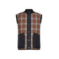 Brown Polyester Sleeveless Jacket