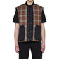 Brown Polyester Sleeveless Jacket
