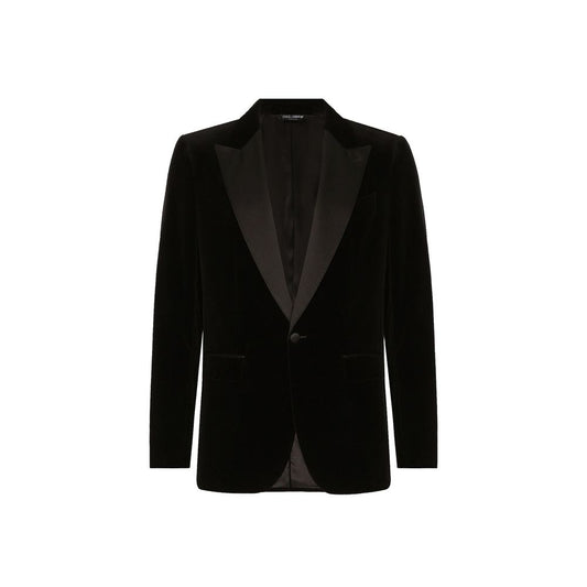 Black Cotton Blazer