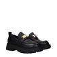 Black Leather Slip-On Loafers
