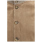 Beige Calf Leather Bos Taurus Bomber