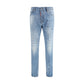 Blue Cotton Relaxed Fit Jeans
