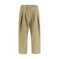 Beige Polyester Casual Pants