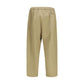 Beige Polyester Casual Pants