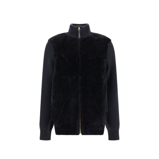Black Lamb Fur Full-Length Jacket