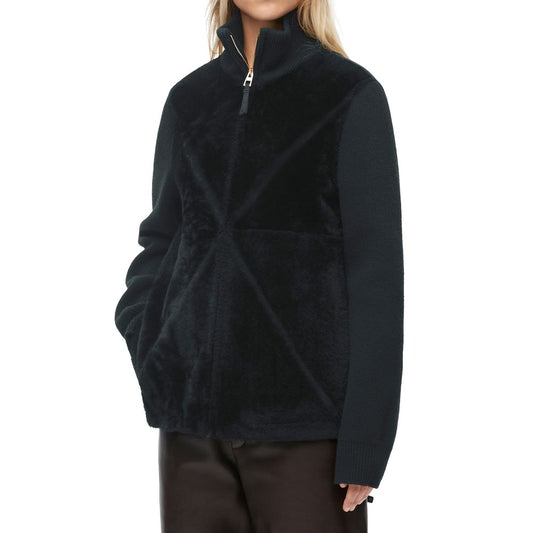 Black Lamb Fur Full-Length Jacket