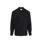 Black Virgin Wool Full-Length Jacket