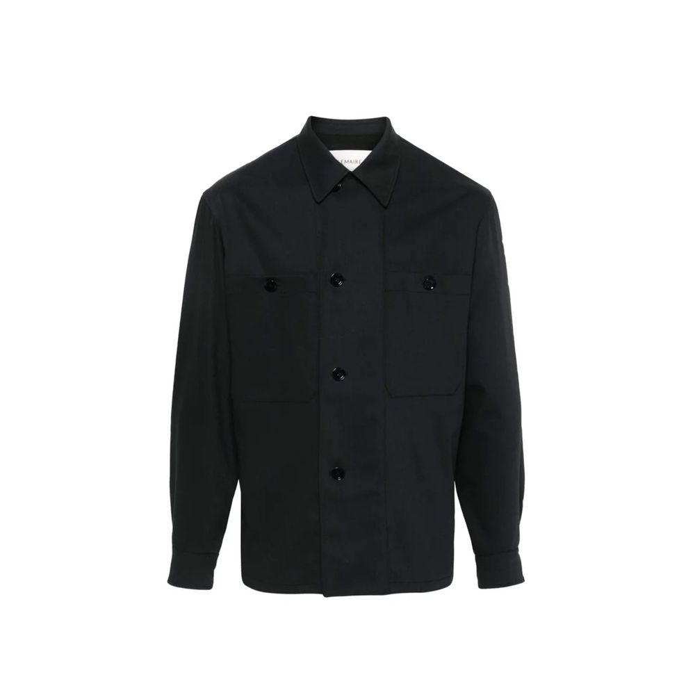 Black Virgin Wool Full-Length Jacket