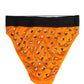 Orange Crystal High Waist Brief Panty Underwear