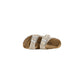Gray Leather Sandals