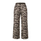 Brown Viscose Casual Pants