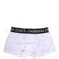 White Cotton Logo Waistband Boxer Shorts Underwear