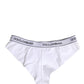 White Cotton Logo Waistband Brief Panty Underwear