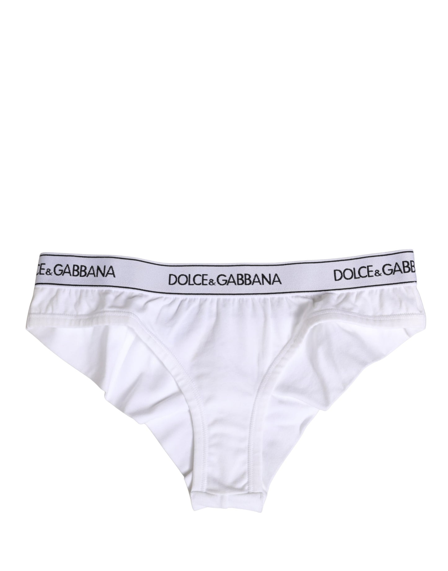 White Cotton Logo Waistband Brief Panty Underwear