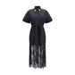 Black Cotton Casual Dress