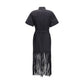 Black Cotton Casual Dress