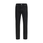 Black Cotton Tapered Jeans