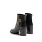 Black Calfskin Ankle Boots