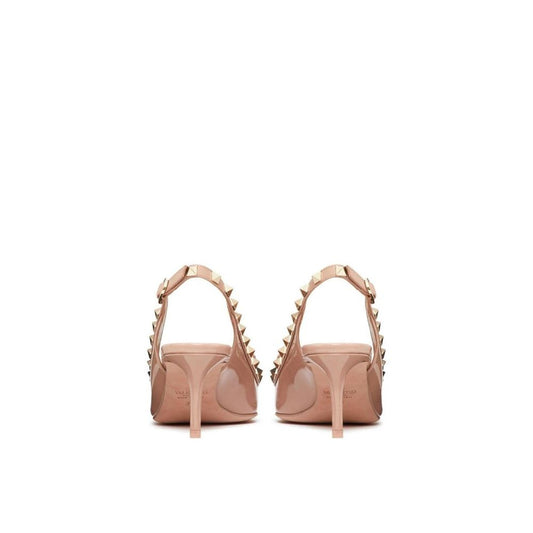 Beige Calfskin High Heel Pumps