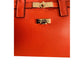 Orange Leather Women Handbag