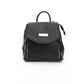 Black Leather Women Backpack