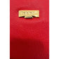 Red Leather Women Crossbody Bag