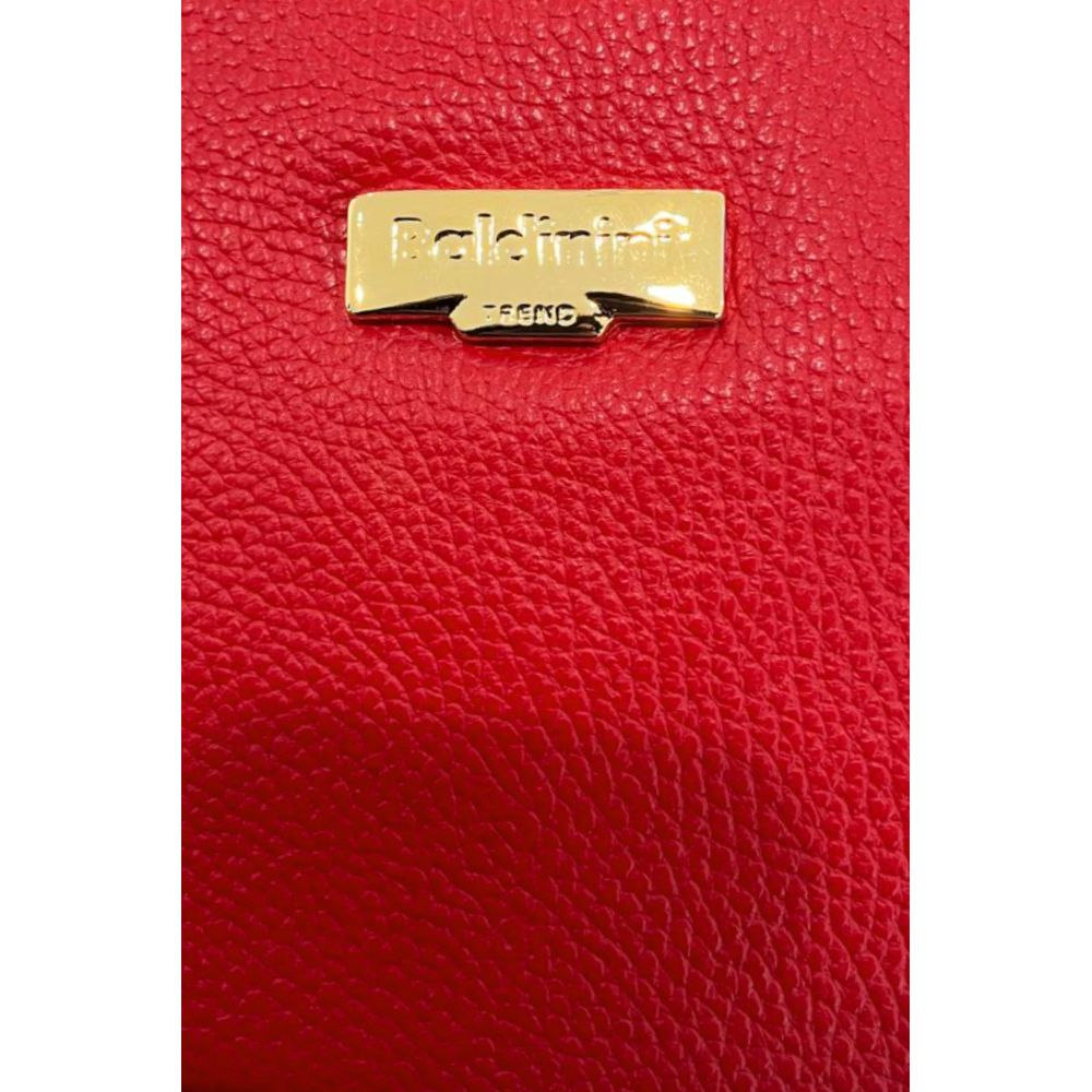 Red Leather Women Crossbody Bag