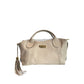 Beige Leather Women Handbag