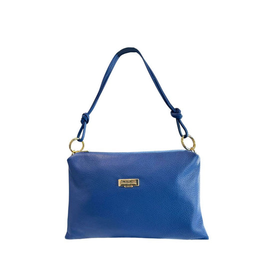 Blue Cowhide Clutch Bag