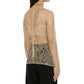 Beige Polyester Tank Tops