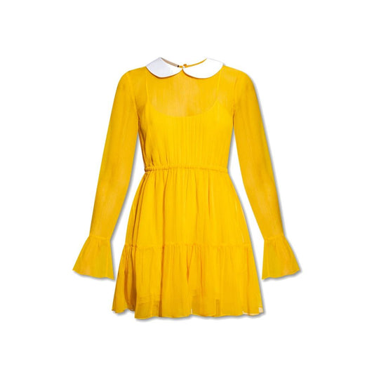 Bicolor Acetate Casual Dress