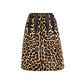 Brown Leather Midi Skirt