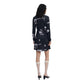 Black Viscose Short Dress