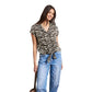 Brown Viscose Shortsleeve Shirt